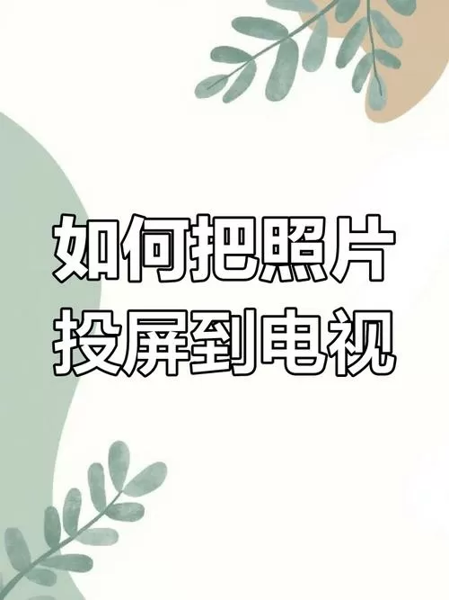 怎么投屏到电视上拍照片教程