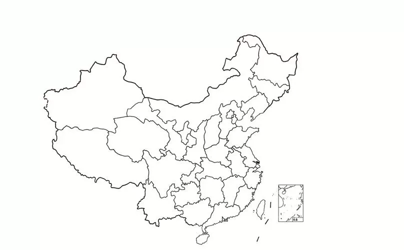 34省轮廓图片空白打印