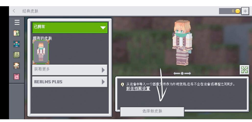 我的世界国际版如何导入皮肤截图
