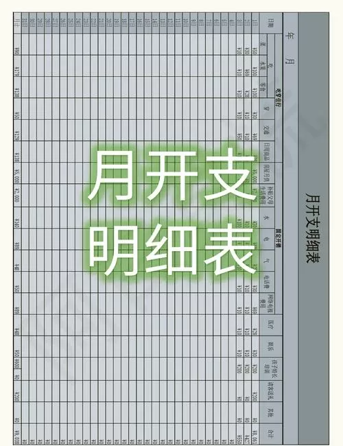 如何做账单明细表