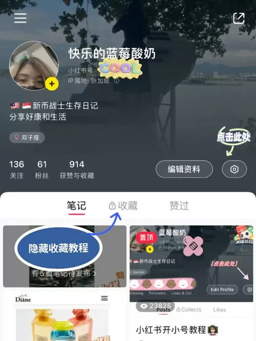 小红书怎么隐藏自己的喜欢和收藏
