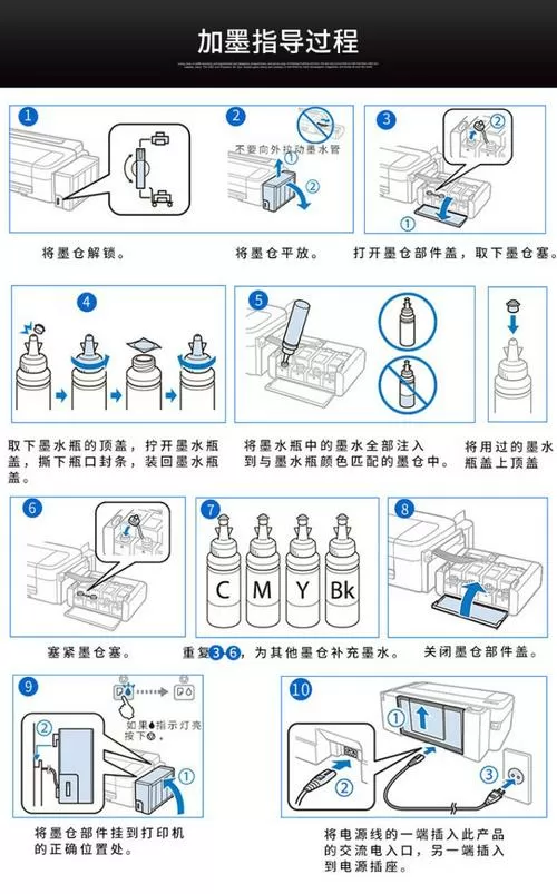 爱普生打印机加墨水步骤