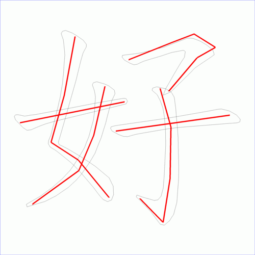 汉字好的笔画顺序