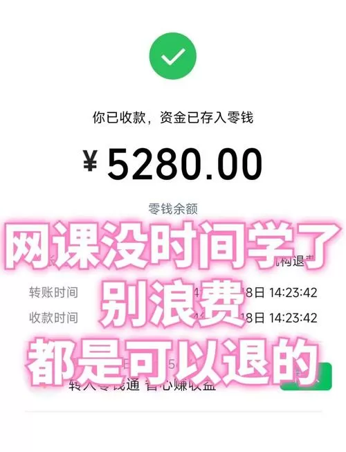 网课没学可以退款吗