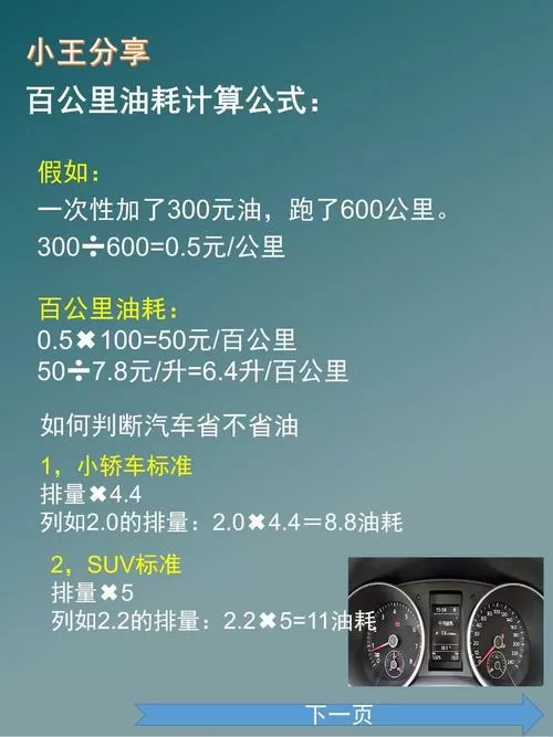 百公里油耗怎么算