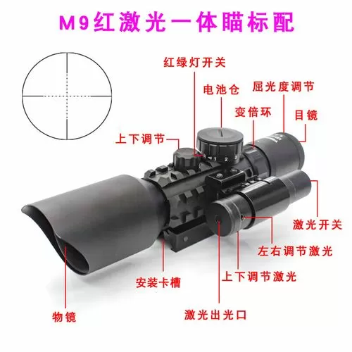 激光瞄怎么调上下左右