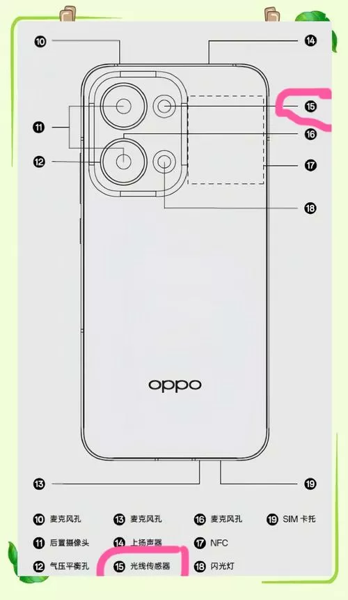 oppo手机上的小孔图解