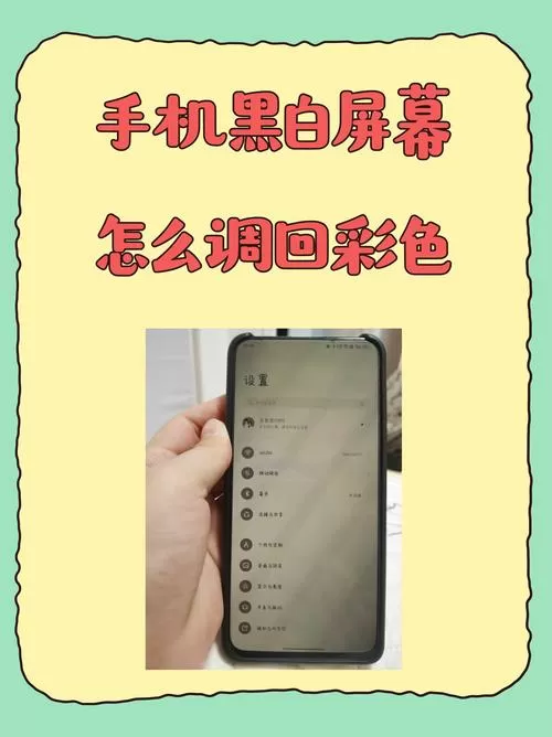 手机屏怎么变成黑白色了