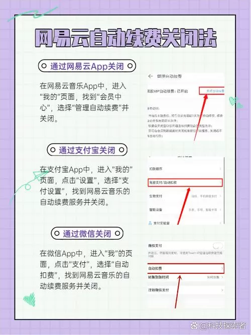 怎样取消网易云自动续费功能