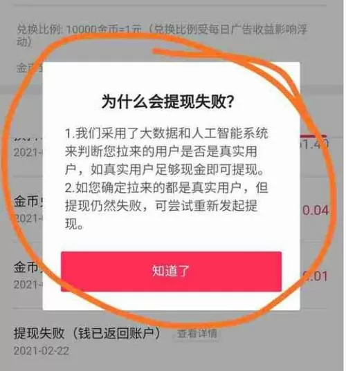 抖音极速版提现为什么老是退回