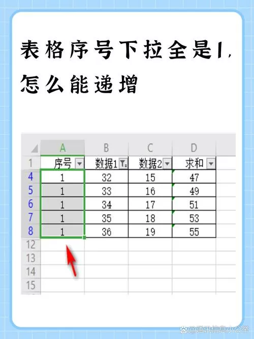 表格怎么拉下来都是1