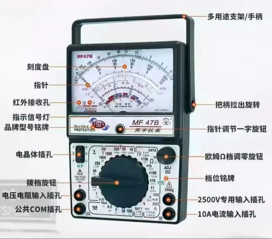 老式指针万用表的使用方法