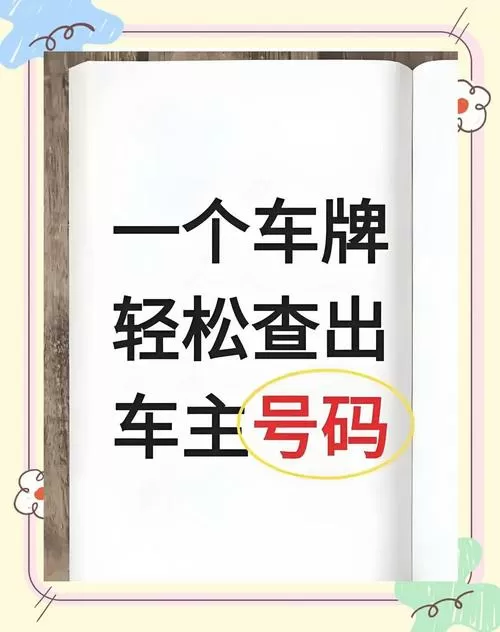 只有车牌号怎么联系车主