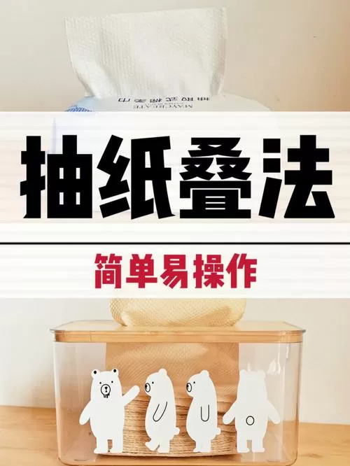 抽纸折三角纸巾的方法