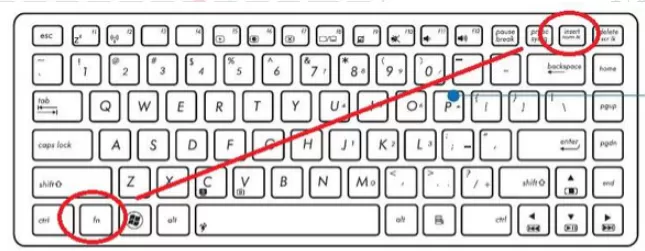 华硕笔记本键盘字母变数字