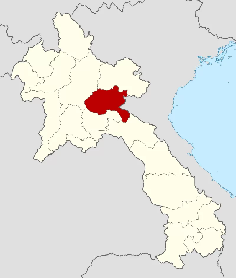 老挝川圹省地图