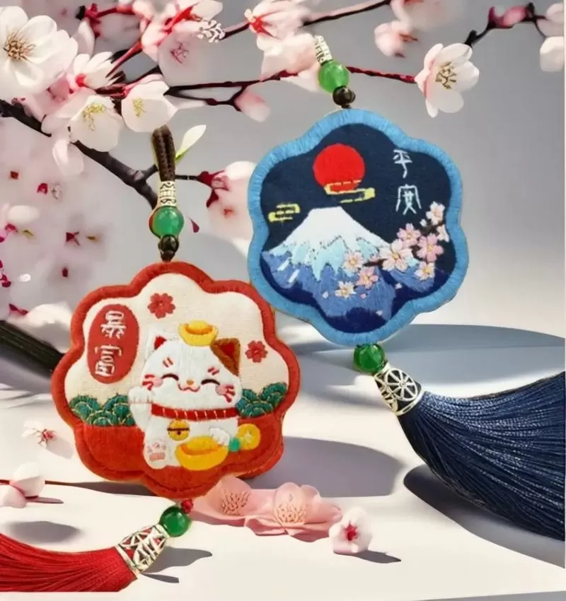 抖音平安福袋刺绣教程