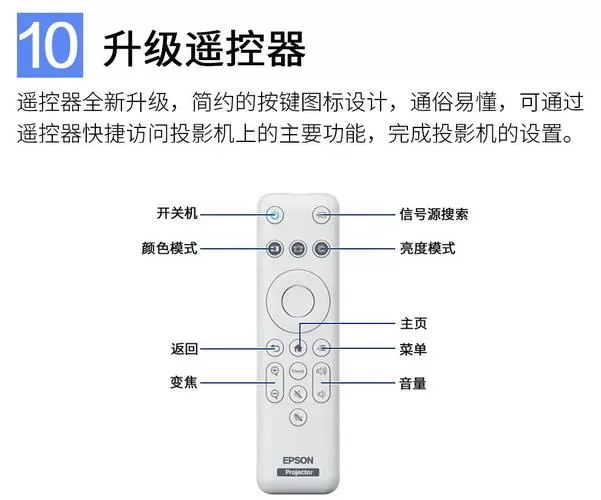 epson投影仪遥控器怎么调清晰度