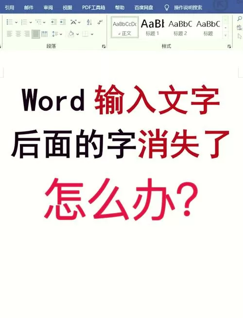 word编辑文字后面的文字自动没了