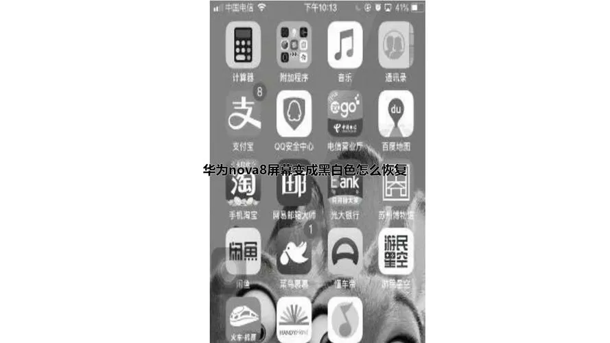 华为nova屏幕变成黑白