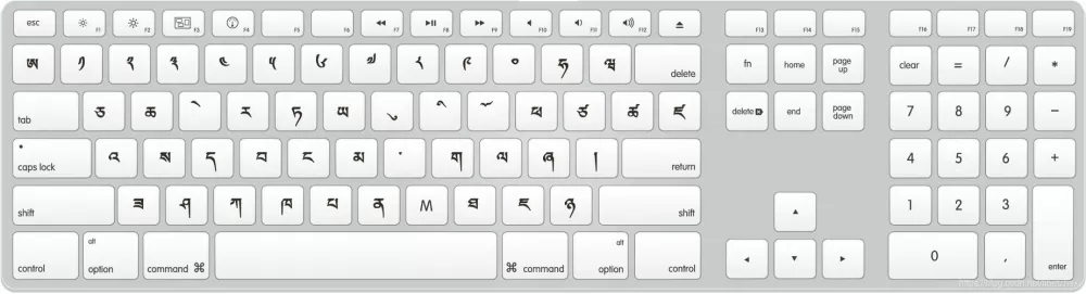 喜马拉雅输入法藏文键盘图