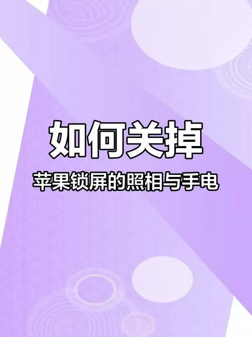 苹果怎么关闭锁屏界面的相机和手电