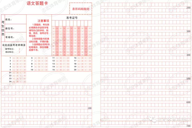 答题卡阅卷是按照顺序吗