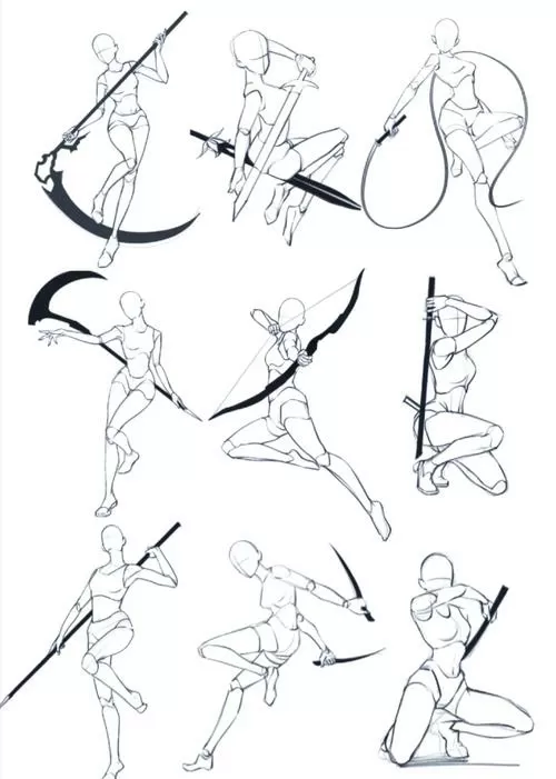 动漫打斗动作素材