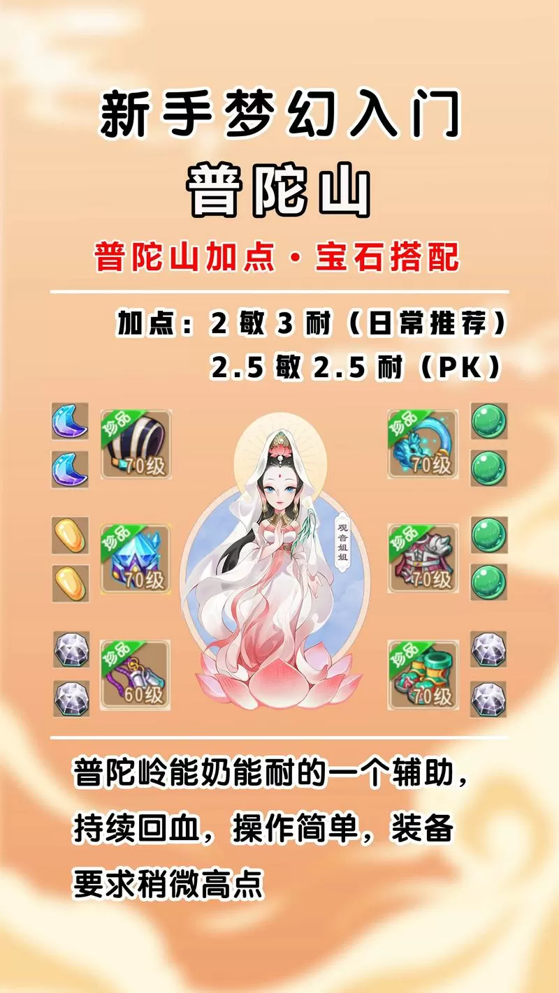 梦幻西游手游普陀加点和宝石