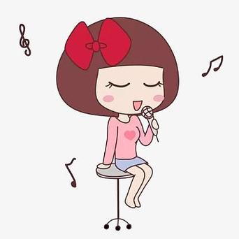 坐在凳子上唱歌的女歌手