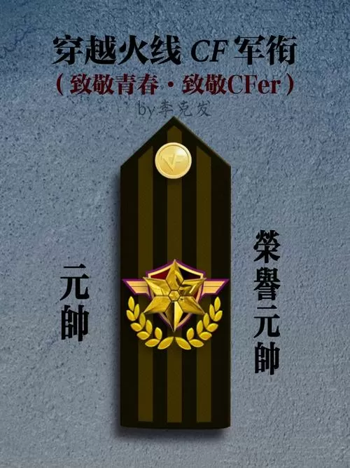 cf手游军衔等级