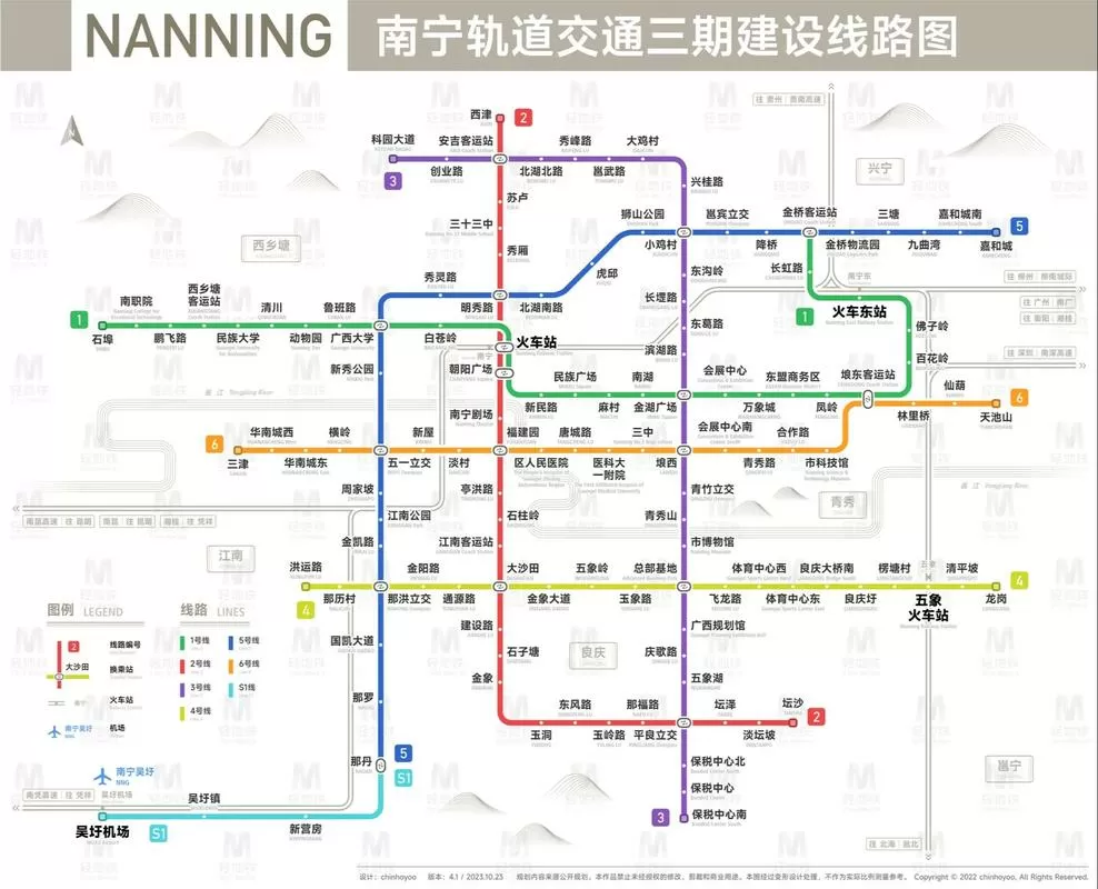 南宁机场地铁专线路图