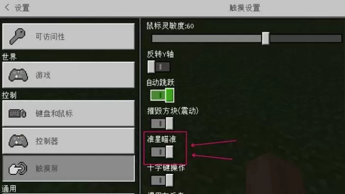 我的世界怎么设置十字准星