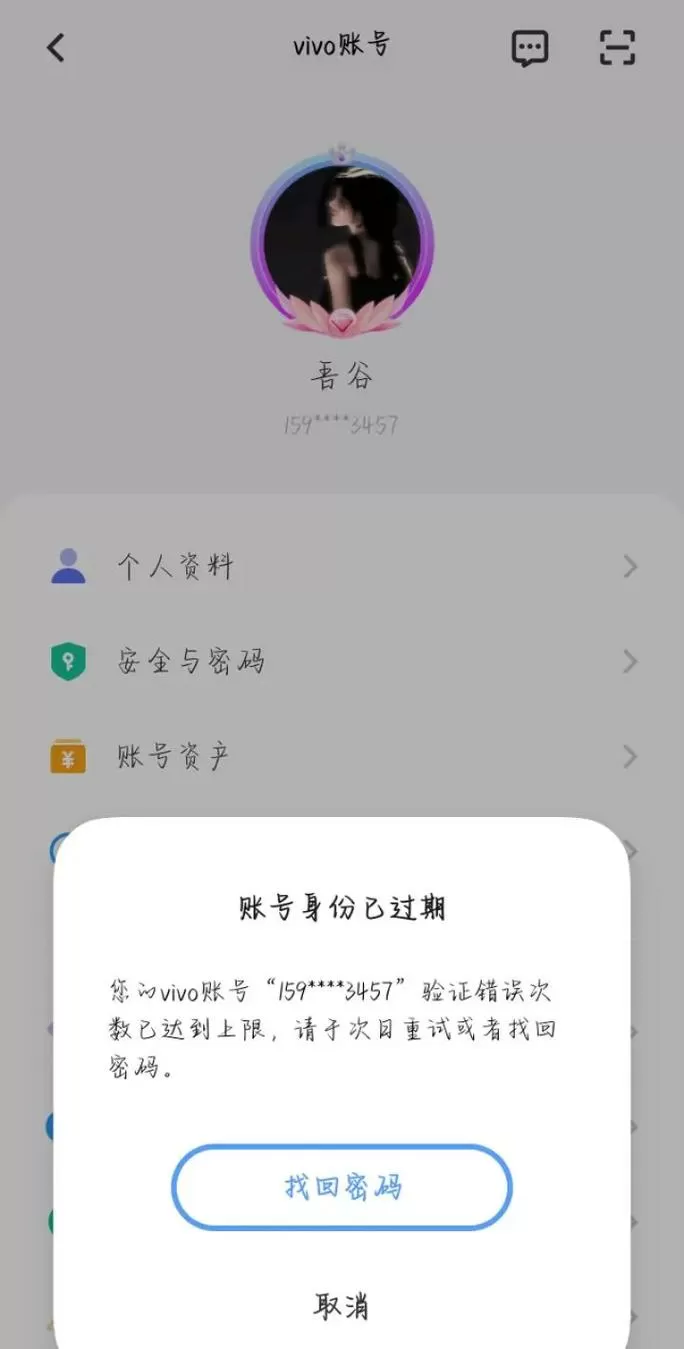 vivo账号登录过期怎么办