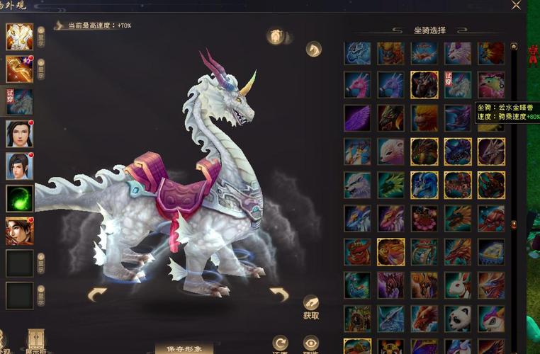 天龙八部特殊永久坐骑