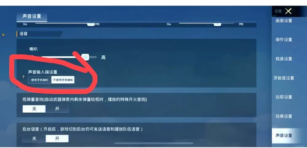 和平精英怎么打开声音失效