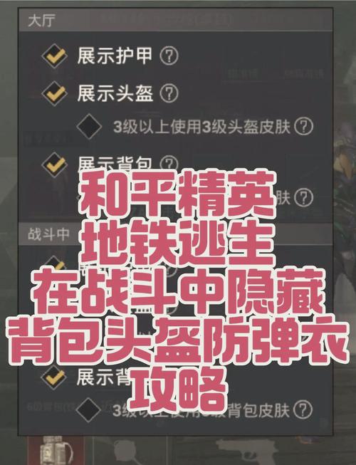 和平精英怎么才能不显示头盔截图