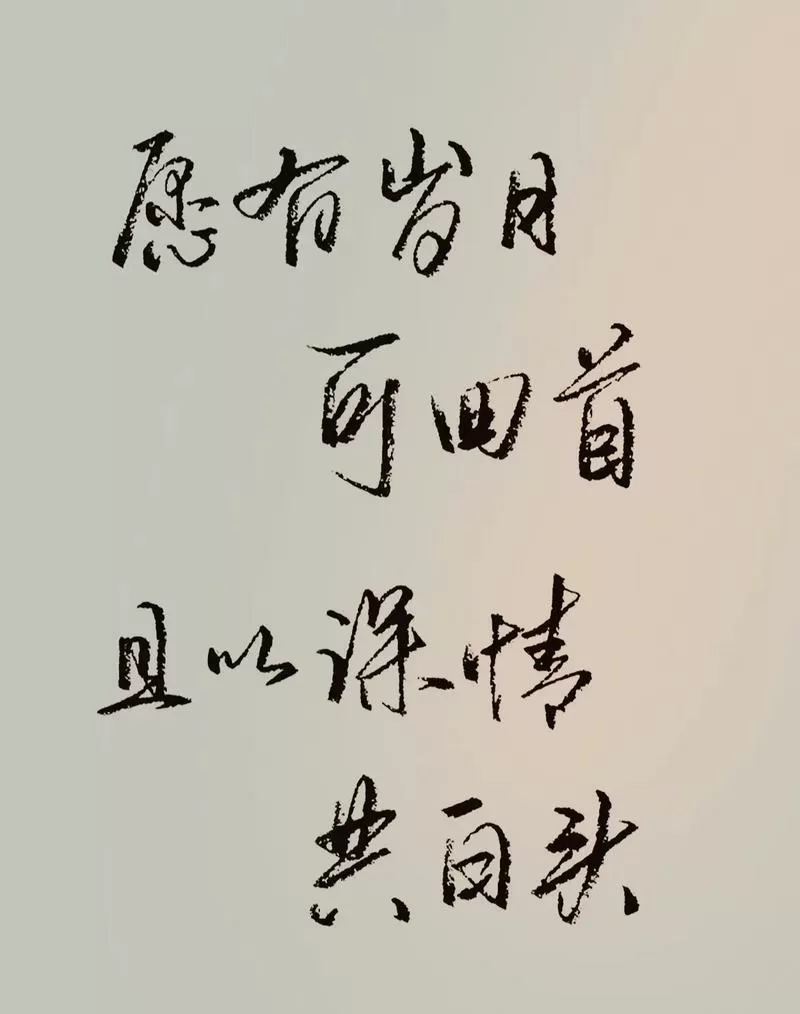 愿无岁月可回首且以深情共余生