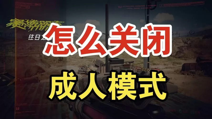赛博朋克2077裸露限制怎么开