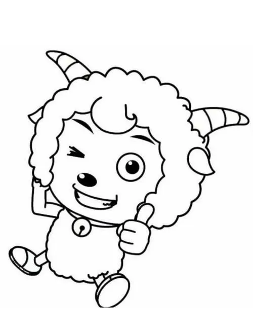 喜羊羊的简笔画