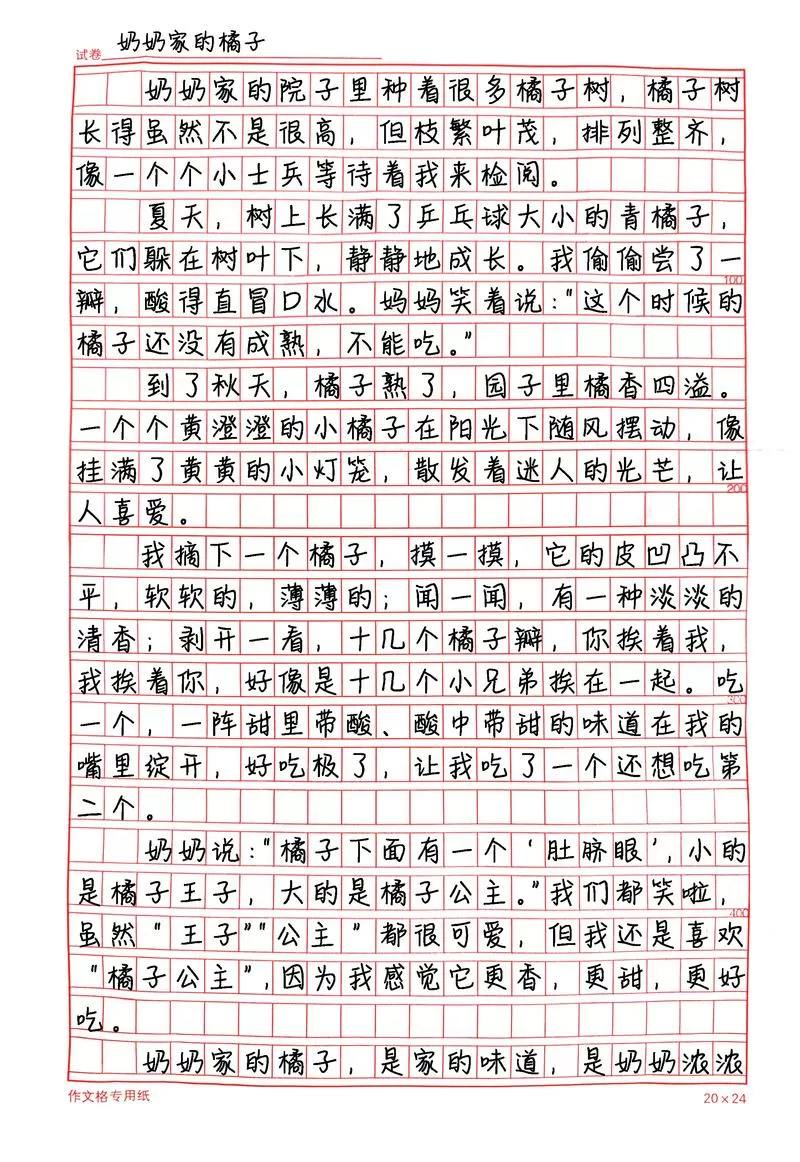 桔子作文500字作文