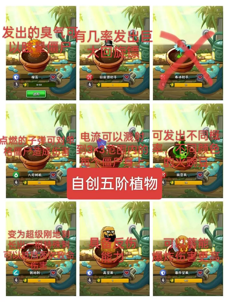 植物大战僵尸2白卡升5阶