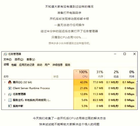 电脑一开机cpu就占满了永久免费版
