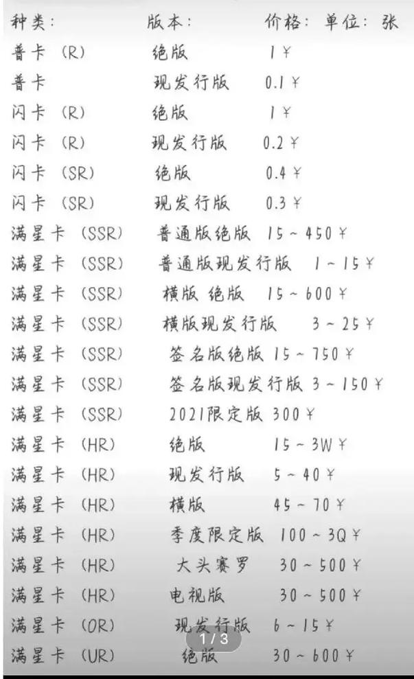 卡游奥特曼卡片回收价目表加速永久