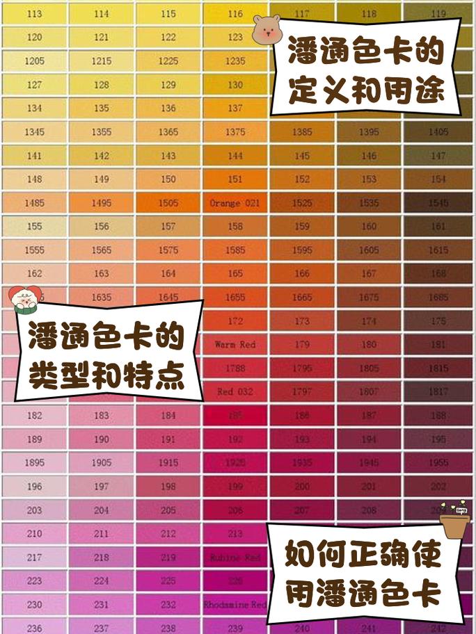 潘通色卡色号对照表赚钱版