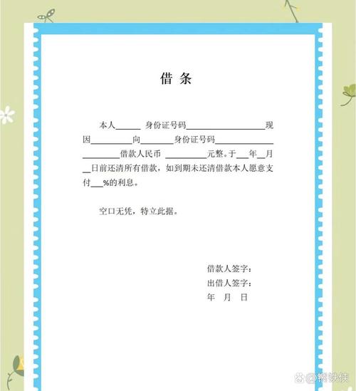 手写借条