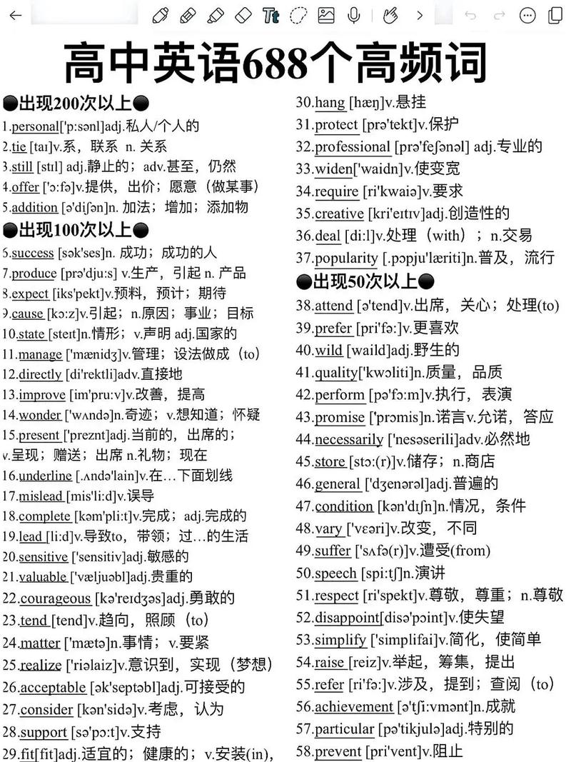 高中3500词汇完整版福利版