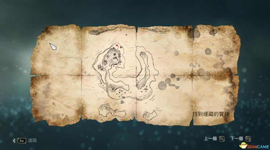 刺客信条4黑旗宝藏位置无需付费版