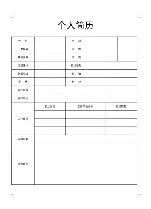 编辑个人简历模板提速版