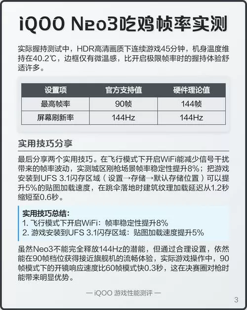 iQOO Neo3的帧率如何设置
